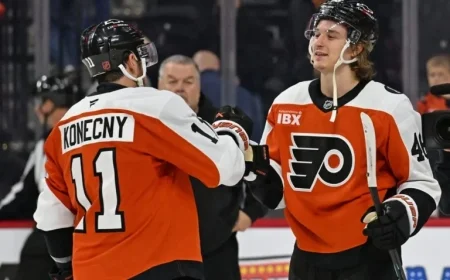 Flyers’ Zegras Shines with Two Goals Against Ducks