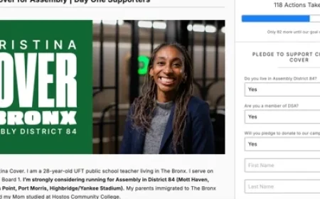 DSA’s Christina Cover Considers Assembly Run in South Bronx