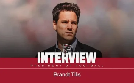 Falcons Interview Brandt Tilis for Key Football Presidency Role