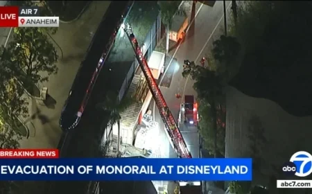 Fire Department Evacuates Dozens from Disneyland Monorail after Mechanical Issue