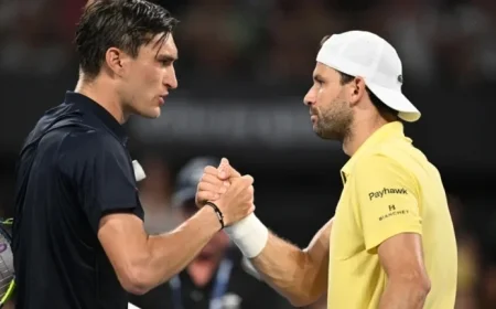Dimitrov Falls as Collignon Shines at ATP Brisbane 2026