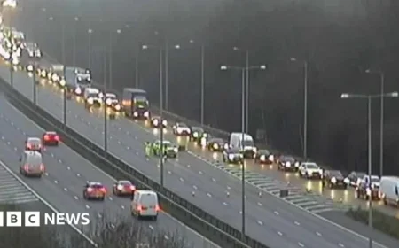 M1 Reopens in Leicestershire Following Cattle Truck Crash and Car Fire