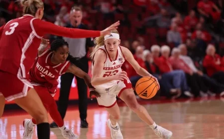 No. 25 Huskers Defeat Hoosiers in Close Match