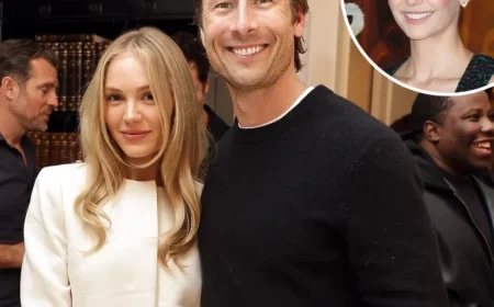 Glen Powell, Girlfriend Michelle Randolph, and Ex Nina Dobrev Reunite in New Photo