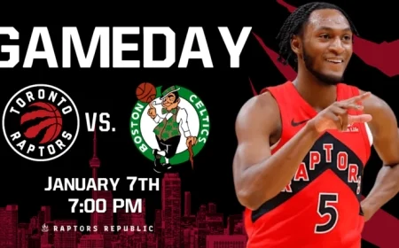 Raptors Face Celtics on January 9th Showdown