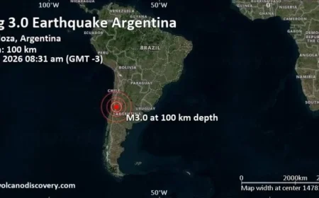 Mild 3.0 Earthquake Hits Tupungato, West of Mendoza, Argentina