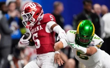 Indiana vs. Oregon: Battle for a Spot in College Football Title Game