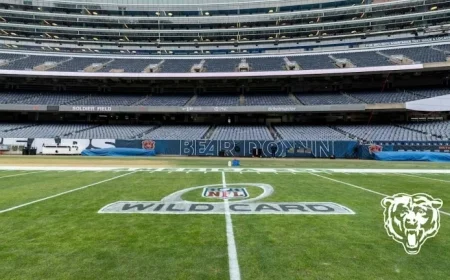 Chicago Bears Prepare Soldier Field for Wild Card Game Against Packers