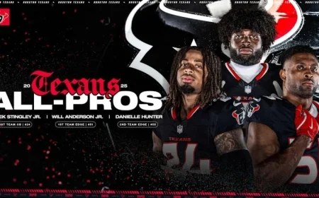 Texans’ Anderson, Hunter, and Stingley Earn AP All-Pro Honors