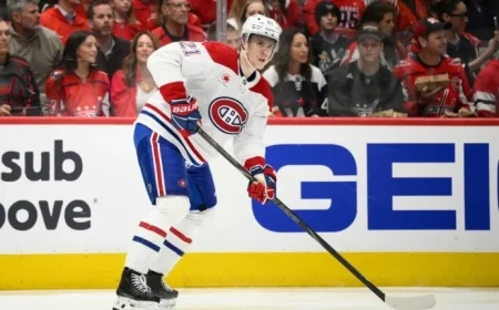 Canadiens’ Defenceman Kaiden Guhle Returns from Lower-Body Injury
