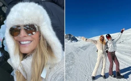 Tess Daly and Daughter Phoebe, 21, Shine on Winter Ski Getaway