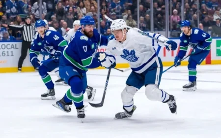 Öhgren Promoted as Canucks Face Off Against Maple Leafs
