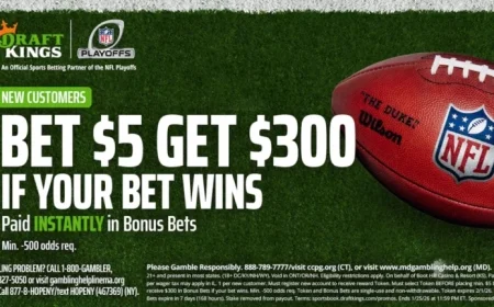 Enhanced $300 DraftKings Promo for NFL Wild Card Playoffs This Weekend