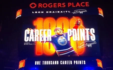 Draisaitl Celebrates Milestone in 1,000 Point Ceremony