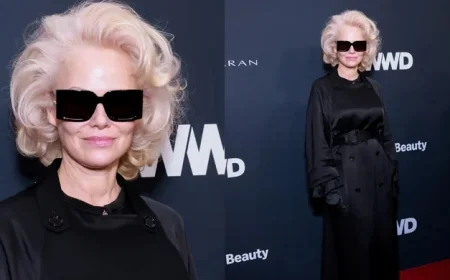 Pamela Anderson Stuns with Blonde Look at 2026 WWD Style Awards