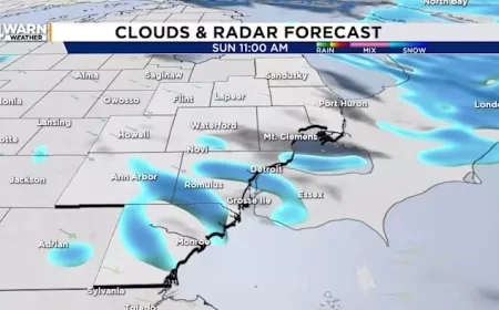 Snow Showers and Chilly Winds Forecasted for Metro Detroit Sunday