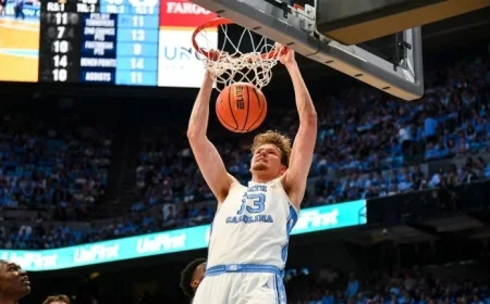 Veesaar, Wilson Shine as Tar Heels Edge Past Wake Forest 87-84