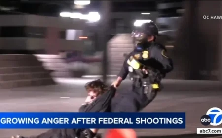 DHS Officers Confront Protesters at Santa Ana Federal Building