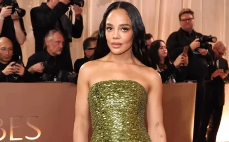 Tessa Thompson Stuns in Backless Dress at 2026 Golden Globes