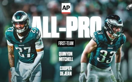 Cooper DeJean, Quinyon Mitchell Earn First-Team All-Pro Honors