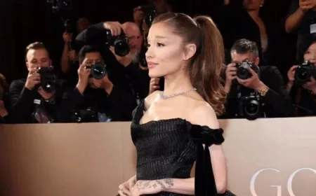 Ariana Grande Shines with Iconic High Ponytail at 2026 Golden Globes