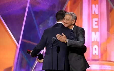 Noah Wyle and George Clooney Reunite at AARP Awards Ceremony