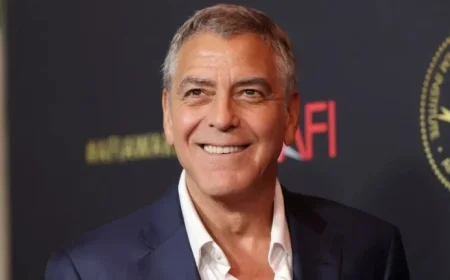 George Clooney Jokes About Richard Gere in Giorgio Armani Tribute