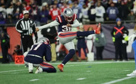 Andy Borregales’ 23-Yard FG Scores First Points for Patriots Against Chargers