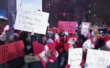 Thousands of NYC Union Nurses Strike at Hospitals