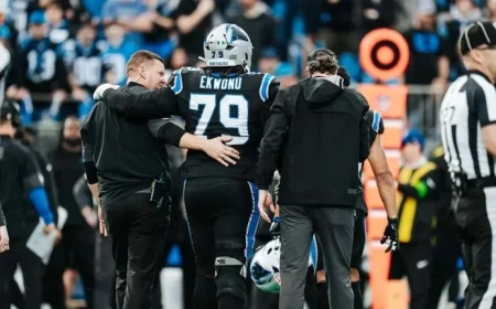 Ikem Ekwonu Ruptures Patellar Tendon in Playoff Defeat