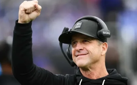 Ex-Ravens Coach John Harbaugh Interviews with Falcons Post-Firing