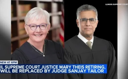 Illinois Supreme Court Justice Theis Retires, Judge Tailor to Succeed