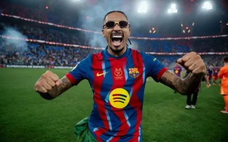 Raphinha Shines as Super Cup Final’s Man of the Match