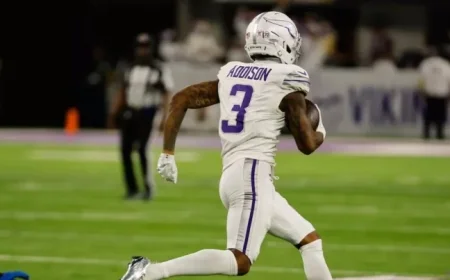 Vikings WR Addison Arrested and Charged with Trespassing