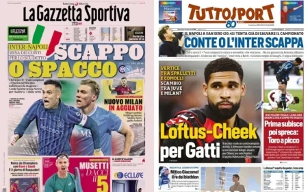 Italy’s Front Pages Spotlight Milan’s Revival, Loftus-Cheek Swap with Gatti