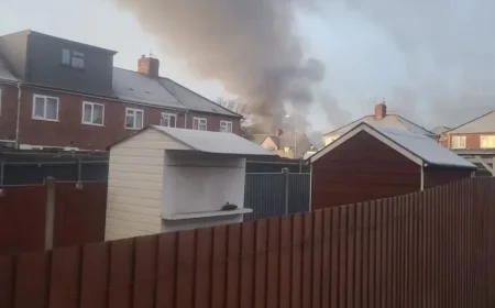 Major Fire Erupts in Wolverhampton, Residents Report Hearing Explosions
