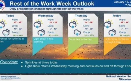 Milwaukee Faces Cold and Snow in This Week’s Weather Forecast