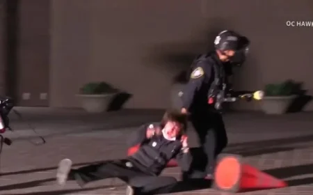 Federal Agent’s Projectile Blinds Protester in Left Eye at Santa Ana Protest