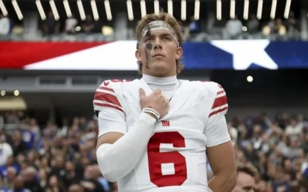 John Harbaugh Interviews Jaxson Dart in Giants Meeting Wednesday