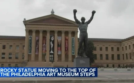Rocky Statue Finds New Home Atop Philadelphia Art Museum Steps