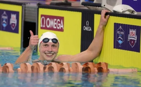 Katie Ledecky Records Second-Fastest 1,500m Freestyle in Season Debut