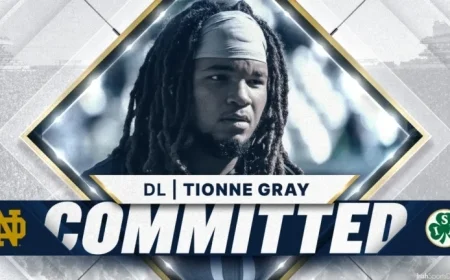 Notre Dame Secures Oregon Transfer DL Tionne Gray