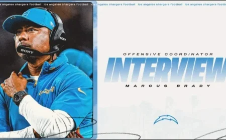 Chargers to Interview Marcus Brady for Offensive Coordinator Position