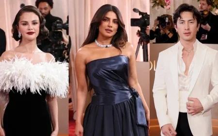 Selena Gomez, Hudson Williams Shine at Golden Globes Red Carpet