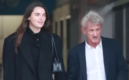 Sean Penn and Valeria Nicov Enjoy Rare Outing in Santa Monica