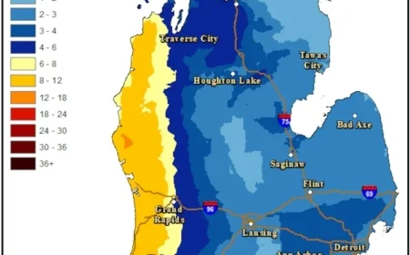 Michigan Winter Alerts: 13 Counties Brace for Up to 8 Inches of Snow