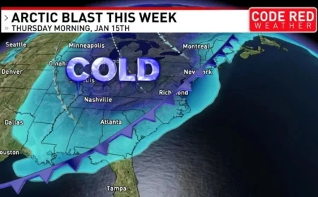 Arctic Air Sweeps Middle Tennessee, Southern Kentucky; Snow Expected