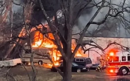 Lynchburg Firefighters Combat Camper Blaze on Oakley Avenue