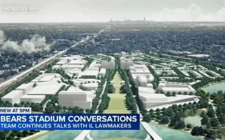 Bears Discuss Arlington Heights Stadium Plans; Indiana Proposes New Bill