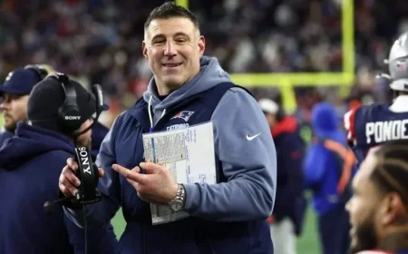 Coach Mike Vrabel Makes Fridays Fun for Patriots During Playoff Run